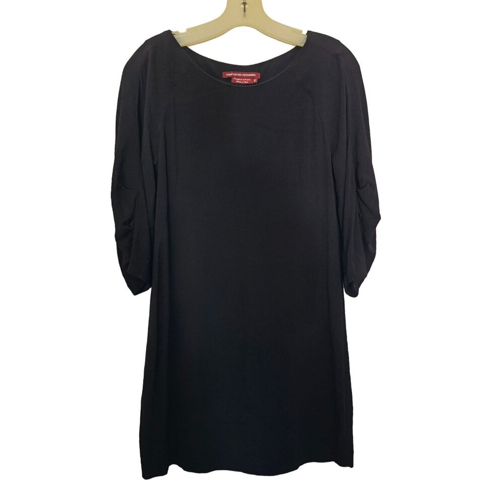 Comptoir Des Cotonniers Black Dress Size 36 Viscose Blend Capsule Classic